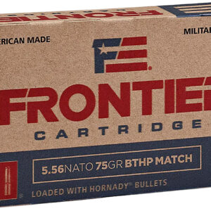 Frontier Cartridge FR320 Military Grade Centerfire Rifle 5.56x45mmNATO 75gr Hollow Point Boat Tail Match 20 Per Box/25 Case