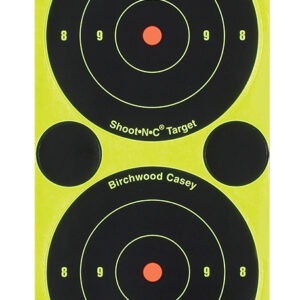 Birchwood Casey 34375 Shoot-N-C Reactive Target Self-Adhesive Paper Black/Yellow 3" Bullseye 240 Pack
