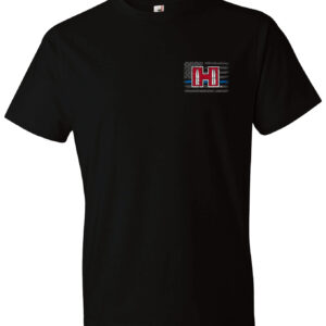 Hornady Gear 30764 POW Blue Line  Black, Cotton Short Sleeve, Semi-Fitted XL