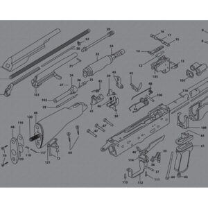 TekMat TEKR36AK47GY AK-47 Cleaning Mat Black/Gray Rubber 12"x36" AK-47 Parts Diagram
