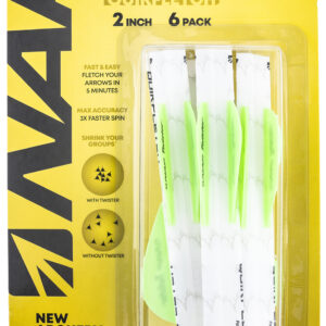 NAP NAP60638 Quickfletch Twister Fletching White Green/ 6 Pack