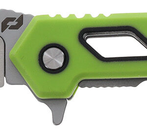 Schrade 1197645 Isolate Enrage 7 2.60" Folding Scalpel Plain Satin 420A Steel Blade, 4.25" Green Non-Slip Carbon Fiber Handle, Includes Blade Removal Tool/Case/Sheath/