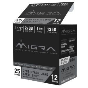 Migra Ammunitions M12LS2BB Combinational  12 Gauge 3.50" 1 5/8 oz 2, BB Shot 25 Per Box/10 Cs