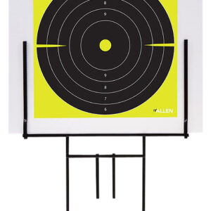 EZ-Aim 15309 Portable Range Target Stand  Black Steel 18" W x 19" H Includes 2 Adhesive Targets