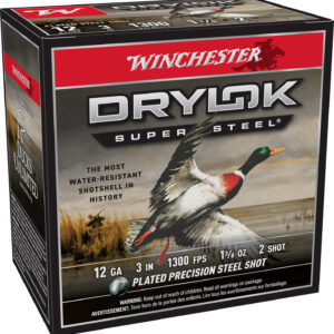 Winchester Ammo XSM1232 Drylok Super Steel Magnum 12Gauge 3" 1 3/8oz 2Shot 25 Per Box/10 Case