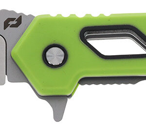 Schrade 1197646 Isolate Enrage 8 3" Scalpel Plain Satin 420A Steel Blade, Green Non-Slip Carbon Fiber Handle, Includes Blade Removal Tool/Case/Sheath/