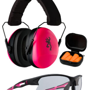 Browning 126373 Range Kit  Foam Plastic with Foam 27 dB 36 dB Over the Head Orange Pink/Black Women