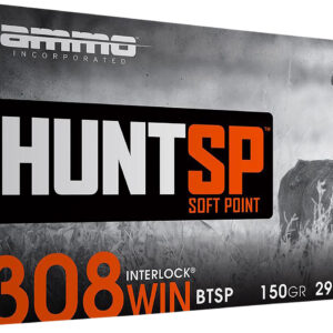 Ammo Inc 308150SPA20 Hunt  308Win 150gr Soft Point 20 Per Box/10 Case
