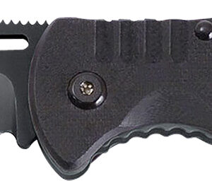 S.O.G SOG-FF11-CP Salute  3.62" Folding Clip Point Plain Black Hardcased 8Cr13MoV SS Blade Black G10 Handle Includes Belt Clip