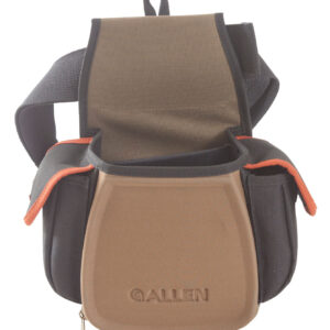 Allen 8306 Eliminator Pro Double Compartment Shooting Bag Black w/Coffee & Copper Accents, Elastic Loops, Side Pockets & D-Ring 7" x 4.75" x 12" Exterior Dimensions