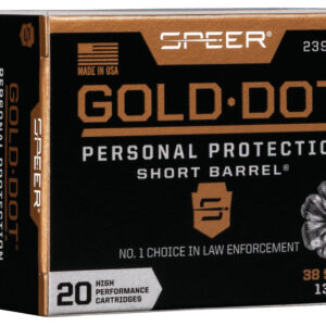 Speer 23921GD Gold Dot Personal Protection Short Barrel 38Special+P 135gr Hollow Point 20 Per Box/10 Case