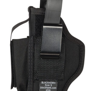Blackhawk 40AM02BK Multi-Use  IWB/OWB Size 02 Black Cordura Belt Clip Fits DA Revolver Fits 3-4" Barrel Ambidextrous