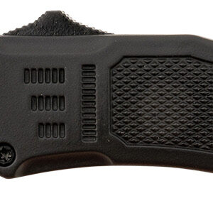 Steel River Knives MT616BDDP Spartan  Mini 2.75" OTF Drop Point Plain Laser Etched Damascus 440C SS Blade/4.25" Black Aluminum Zinc Alloy Handle