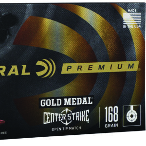 Federal GM308OTM1 Premium Gold Medal 308Win 168gr Open Tip Match 20 Per Box/10 Case
