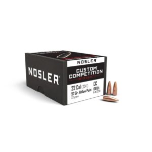 Nosler Custom Competition Bullets .22 cal .224" 52 gr HPBT 100/ct