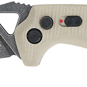CobraTec Knives TANAFRYK Ryker  3.75" Folding Plain Black Stonewashed D2 Steel Blade, 5" Tan Textured G10 Handle