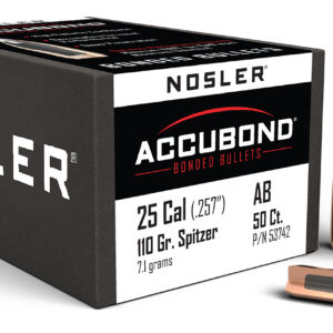 Nosler 53742 AccuBond  25Cal 110gr Spitzer Point Boat Tail 50/Box
