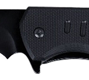 CRKT 6885 Ignitor  3.48" Folding Drop Point Part Serrated Black Oxide 8Cr13MoV SS Blade/Black G10 Handle Includes Pocket Clip