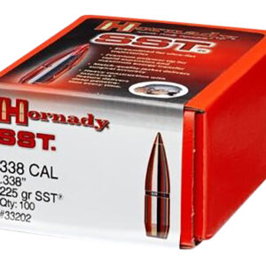 Hornady 33202 SST  338 Cal .338 225 gr Super Shock Tip 100 Per Box/ 15 Case