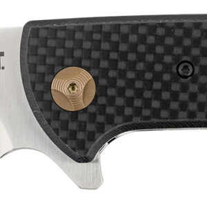 CRKT 4620 Avant  3.18" Folding Spear Point Plain Satin 8Cr14MoV SS Blade/ Black Carbon Fiber/G10 Handle Includes Pocket Clip