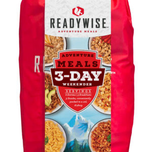 ReadyWise RW05918 Outdoor Food Kit 3 Day Weekender Pack w/Dry Bag Includes 6 Entrees, 3 Breakfasts and 3 Snacks