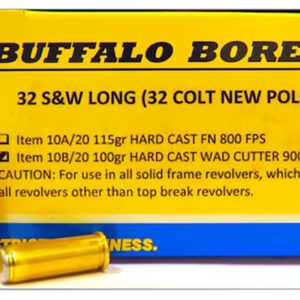 Buffalo Bore Ammunition 26B20 Personal Defense Strictly Business 460S&W Mag 360gr Lead Flat Nose 20 Per Box/12 Case