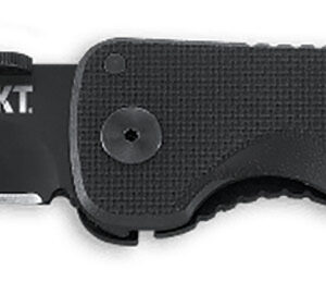 CRKT 2906 Otanashi noh Ken 4.52" Folding Clip Point Plain Black Matte Baked-On Anti Rust AUS-8A SS Blade/ Black Textured G10/SS Handle Includes Pocket Clip