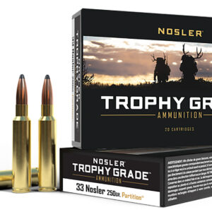 Nosler 60134 Trophy Grade  33Nosler 250gr Nosler Spitzer Partition 20 Per Box/10 Case