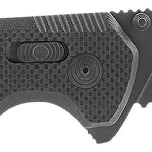 S.O.G SOG-12-57-02 Vision XR  3.36" Folding Tanto Part Serrated Black TiNi CTS XHP Steel Blade Black G10 Handle