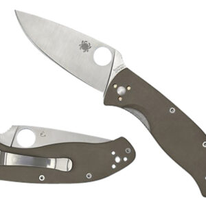 Spyderco C122GBNM4P Tenacious  3.35" Folding Plain CPM M4 Blade/ Brown Textured G10 Handle Includes Pocket Clip