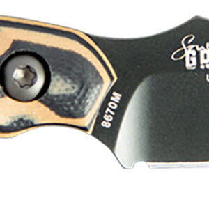 Southern Grind SG0508010601 Jackal Pup 2.80" Fixed Drop Point Plain Black PVD 8670 Steel Blade, 2.95" Black/Tan G10 3D Milled Handle