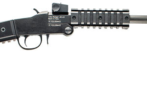 Chiappa Firearms 500092 Little Badger  Full Size 22 LR, 1 Shot 16.50" Black Cerakote Steel Barrel, Black Cerakote Quad Picatinny Receiver, Black Cerakote Wire Frame Stock, Right Hand