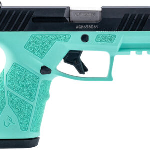 Taurus 1-GX2931C GX2  9mm 13+1 3.37" Matte Stainless Steel Barrel, Matte Black Serrated Stainless Steel Slide, Cyan Polymer Frame w/Picatinny Rail, Polymer Grip