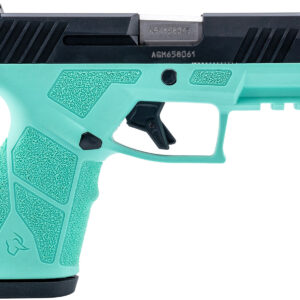 Taurus 1-GX2931C-10 GX2  9mm 10+1 3.37" Matte Stainless Steel Barrel, Matte Black Serrated Stainless Steel Slide, Cyan Polymer Frame w/Picatinny Rail, Polymer Grip