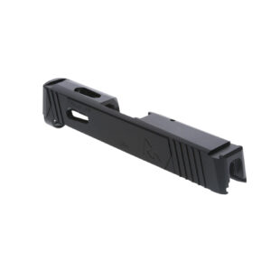Rival Arms RA-RA10P002A Precision Slide  with Front/Rear Serrations & RMS Cuts QPQ Black 416R Stainless Steel for Sig P365