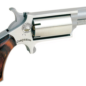 North American Arms 22MCB Companion  SAO 22 Cal #11 Percussion 1.63" 5 rd Stainless Steel Rosewood Birdshead Grip