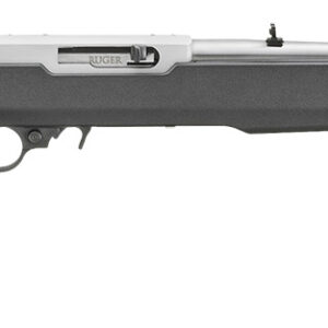Ruger 31224 10/22  Carbine 22 LR 10+1 18.50" Clear Satin Stainless Steel Barrel, Drilled & Tapped Stainless Steel Receiver, Black Textured Magpul MOE X-22 w/M-LOK Synthetic Stock