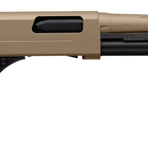 Winchester Repeating Arms  SXP Defender 20 Gauge 3" 5+1 (2.75") 18" Barrel, FDE Drilled & Tapped Rec, Woodland Camo Textured Stock, Tactical  Ribbed Forearm, Inflex Recoil Pad