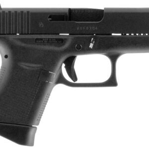 Glock UI4350201 G43  Sub-Compact Frame 9mm Luger 6+1 3.41" Black Steel Barrel, Matte Black Serrated Steel Slide, Black Polymer Frame, Textured Polymer Grip, Right Hand