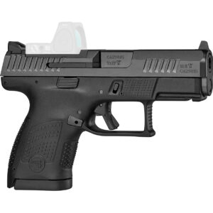 CZ-USA 91568 P-10 S  Sub-Compact Frame 9mm Luger 12+1 3.50" Black Steel Barrel, Black Nitride Optic Ready/Serrated Steel Slide, Black Polymer Frame w/Picatinny Rail