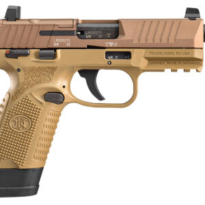 FN 66101006 502 Tactical 22 LR 10+1/15+1, 4.60" Black Steel Threaded Barrel, Flat Dark Earth Optic Ready/Serrated Slide & Polymer Frame w/Picatinny Rail, FDE Textured Polymer Grip, Ambidextrous