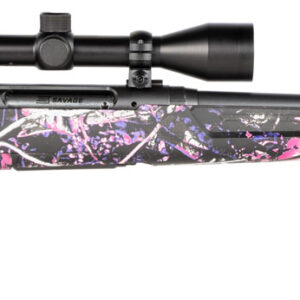 Savage Arms 57476 Axis XP Compact 6.5 Creedmoor 4+1 20" Matte Black Steel Barrel, Drilled & Tapped Steel Receiver, Fixed Muddy Girl Synthetic Stock, Weaver 3-9x40mm, Right Hand