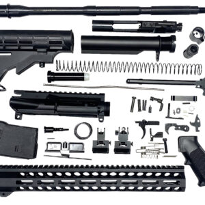 Bowden Tactical J27113 AR Rifle Build Kit  Complete, 13" M-Lok Handguard, Mil-Spec Parts, Flip Up Sights