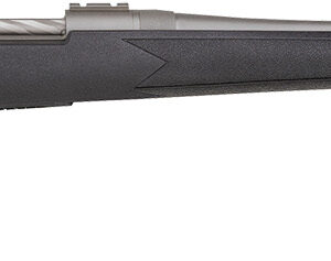 Mossberg 28129 Patriot  Full Size 7mm Rem 3+1 24" Stainless Cerakote Fluted Threaded Barrel, Drilled & Tapped Stainless Cerakote Receiver, Black Fixed Synthetic Stock, Right Hand