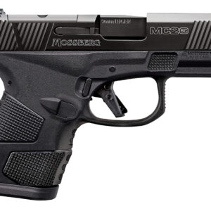 Mossberg 89027 MC2sc Sub-Compact 9mm Luger 3.40" 14+1,11+1 Matte Black DLC Stainless Steel with Optics Cut Aggressive Textured Black Polymer Grip with Cross-Bolt Safety