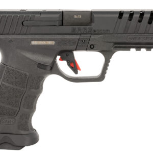 SAR USA SAR9SOCOMBL SAR9 SOCOM 9mm Luger 21+1 5.20" Black Steel Barrel, Black Steel Optic Ready/Ported/Serrated Slide, Black Polymer Frame w/Picatinny Rail, Interchangeable Backstrap Grip, Right Hand