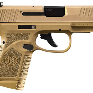 FN 66101409 Reflex  Micro-Compact Frame 9mm Luger 15+1/11+1, 3.30" Black Target Crown Steel Barrel, Flat Dark Earth PVD Serrated Steel Slide & Polymer Frame w/Picatinny Rail, Ambidextrous