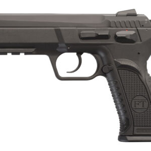 Tanfoglio IFG TFFORCEP9 Defiant Force Plus 9mm Luger Caliber with 4.40" Barrel, 16+1 Capacity, Overall Black Finish, Picatinny Rail/Beavertail Frame, Serrated Steel Slide & Polymer Grip