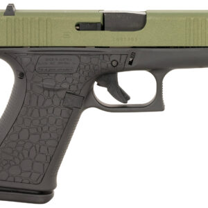 Glock PX4350204BAYOU G43X  Sub-Compact Frame 9mm Luger 10+1 3.41" Black GMB Barrel, Lime Green Cerakote Serrated Steel Slide, Black Cerakote Polymer Frame w/Beavertail, Ambidextrous