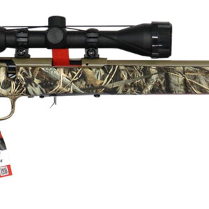Savage Arms 96867 93 XP 17 HMR 10+1 21" Coyote Tan Cerakote Button-Rifled Barrel & Drilled & Tapped Steel Receiver, Brush Camouflage Fixed Synthetic Stock, Weaver 3-9x40mm
